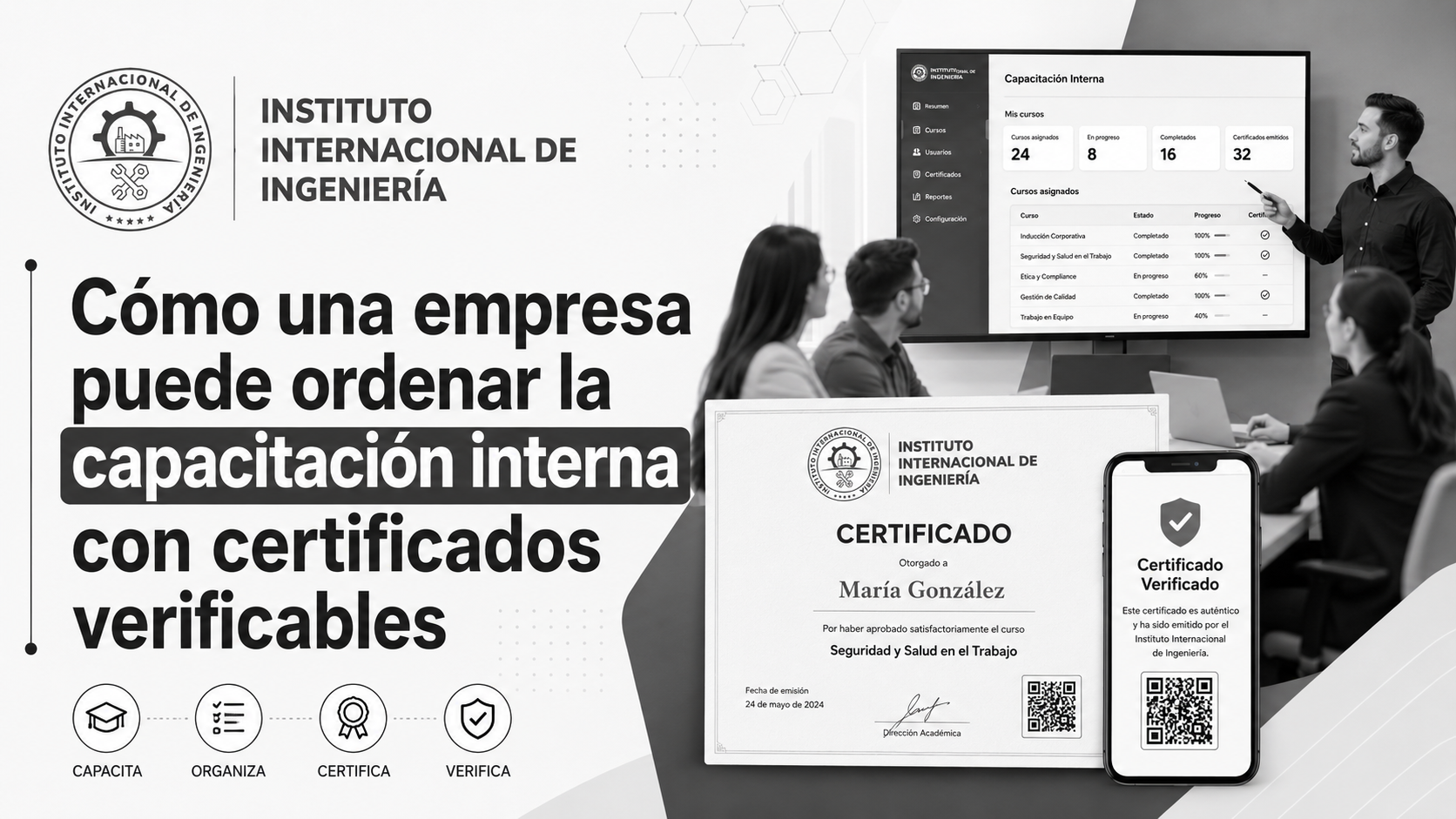 Capacitación interna empresarial con certificados verificables y respaldo institucional 3i