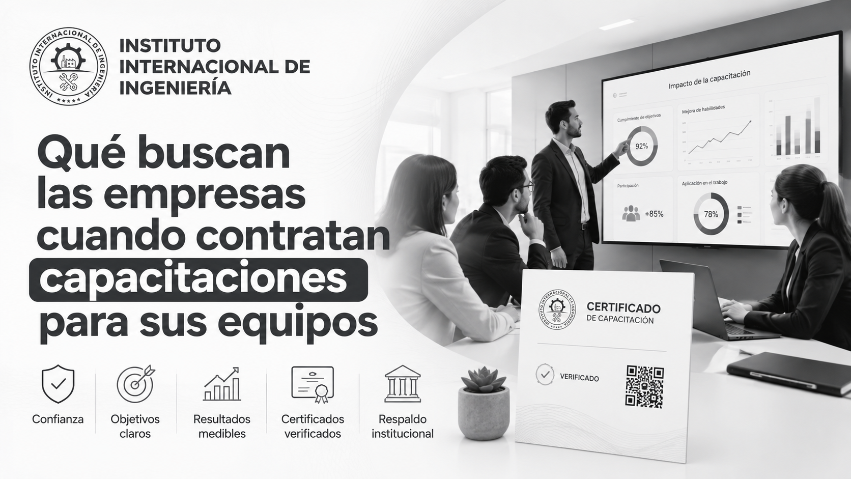 Empresas contratando capacitaciones para equipos con certificados verificables y respaldo institucional 3i