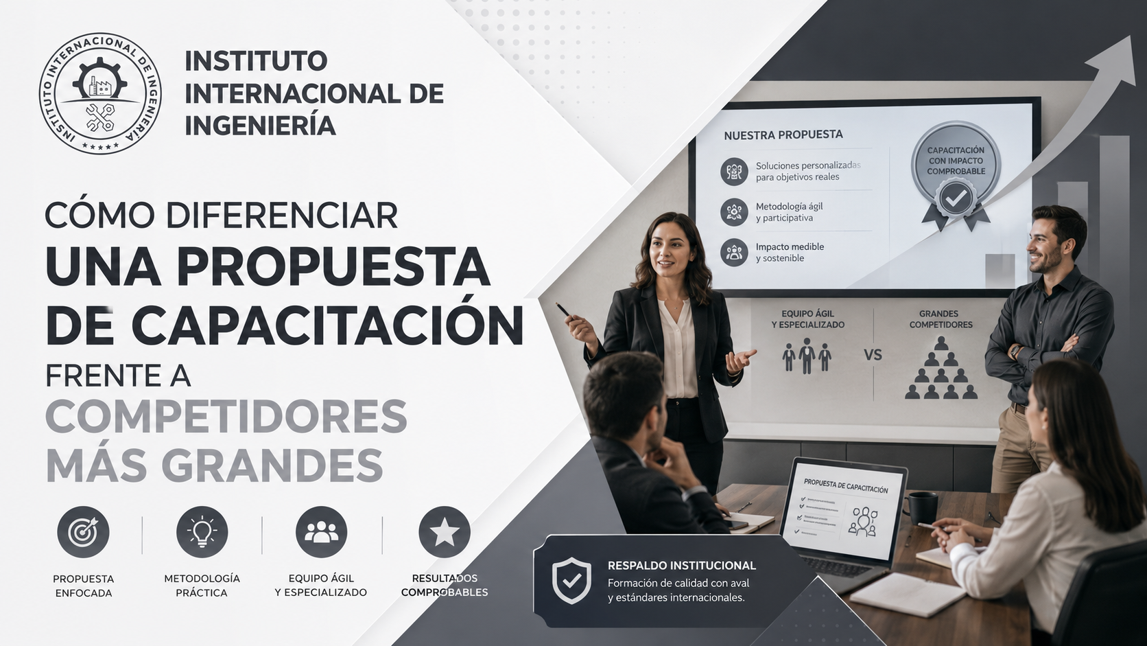 Propuesta de capacitación diferenciada frente a competidores más grandes con respaldo institucional 3i
