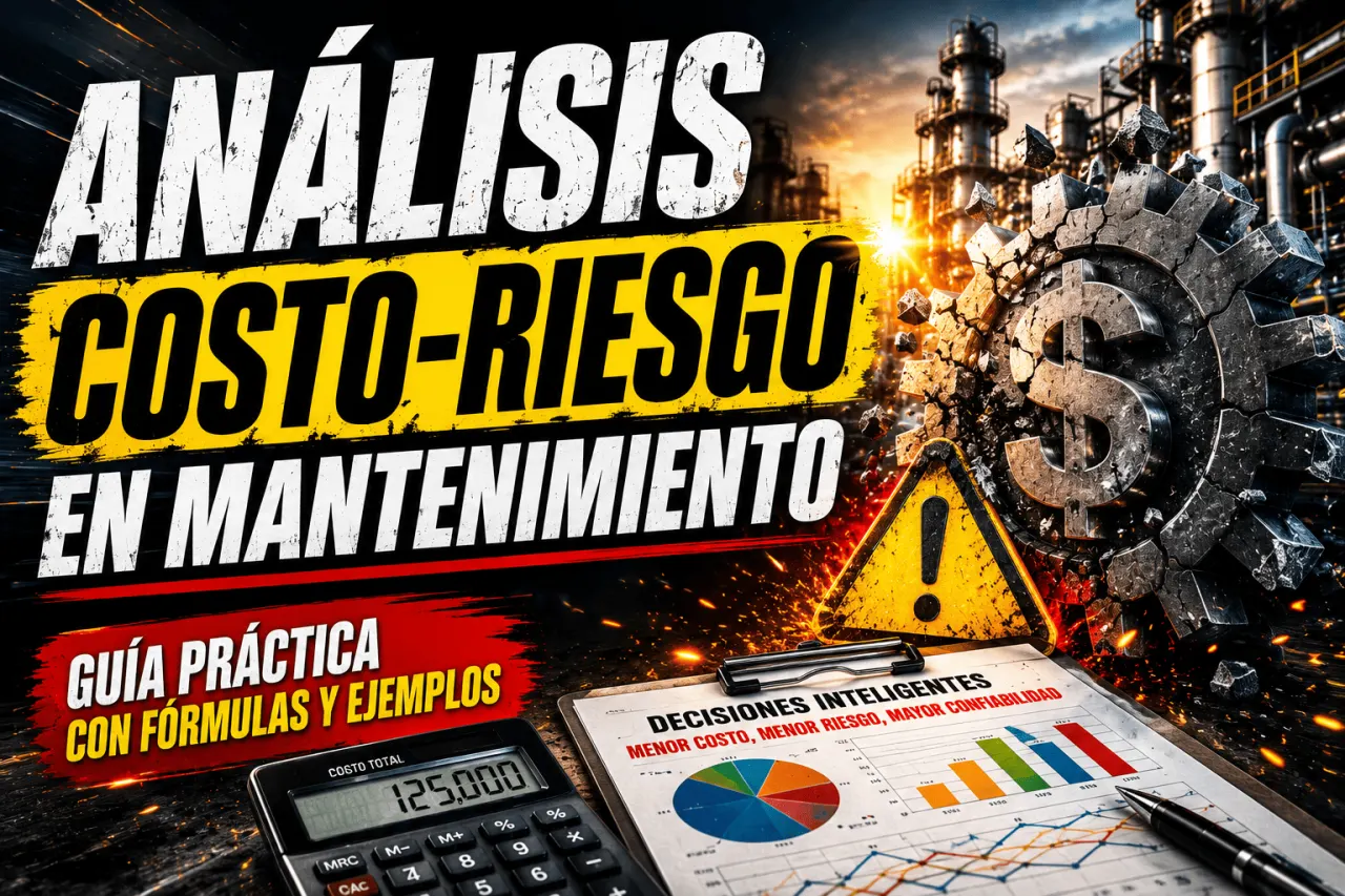 Análisis costo-riesgo en mantenimiento: guía práctica con fórmulas y ejemplos