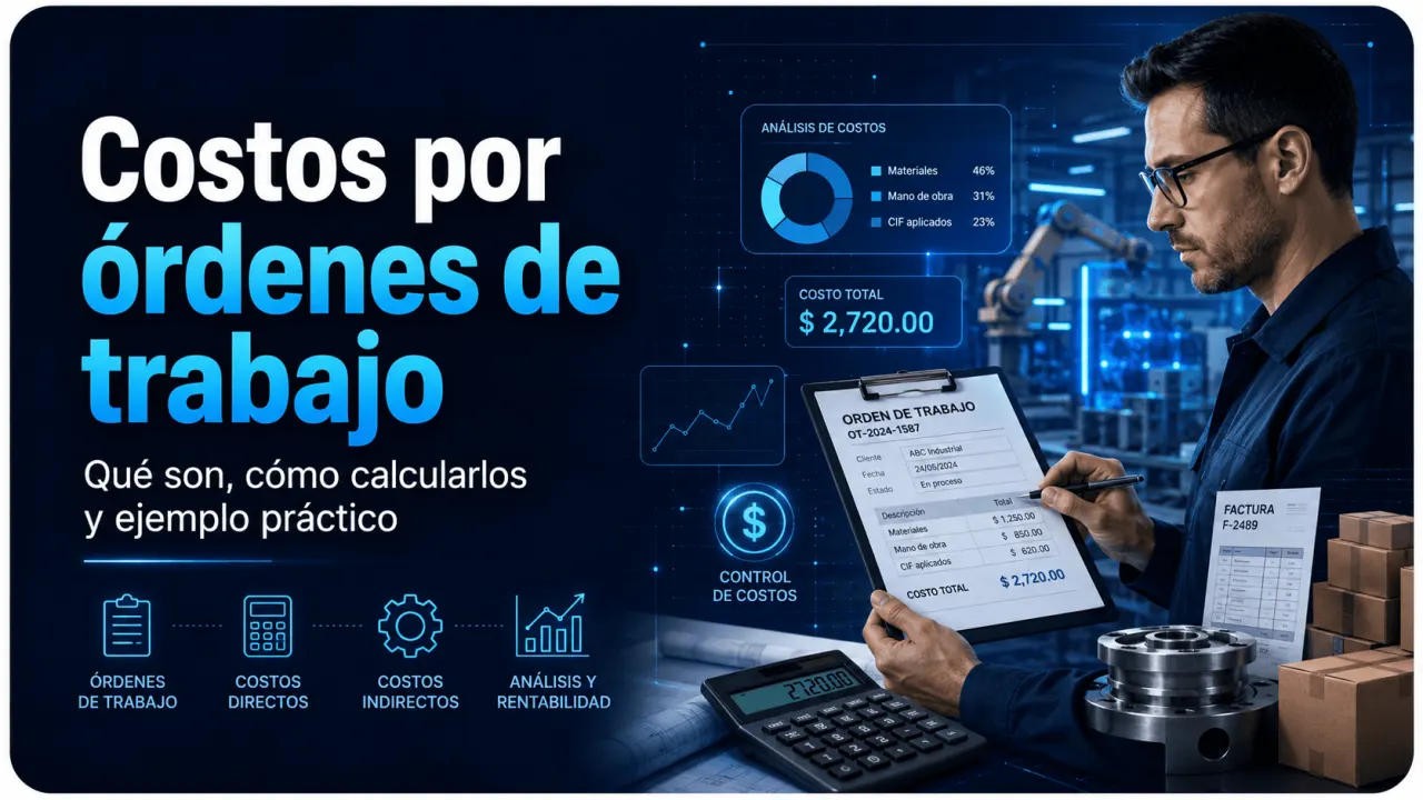 Costos por órdenes de trabajo: qué son, cómo calcularlos y ejemplo práctico