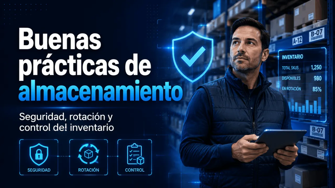 Buenas prácticas de almacenamiento: seguridad, rotación y control de inventario