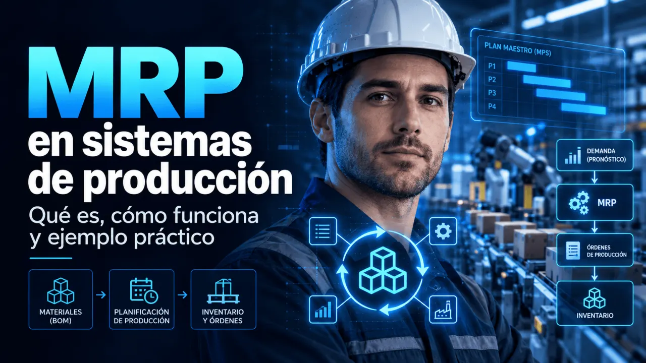MRP en sistemas de producción: qué es, cómo funciona y ejemplo práctico